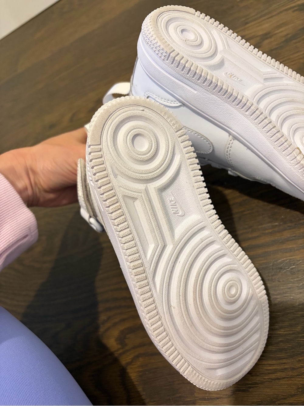 Nike White High-Top Kids' Sneakers with Strap - Picture 5 of 5